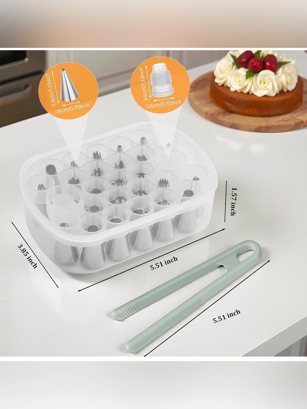 27 Piece Piping Tip Set. 25 Piece Piping Tips and 2 Adapters